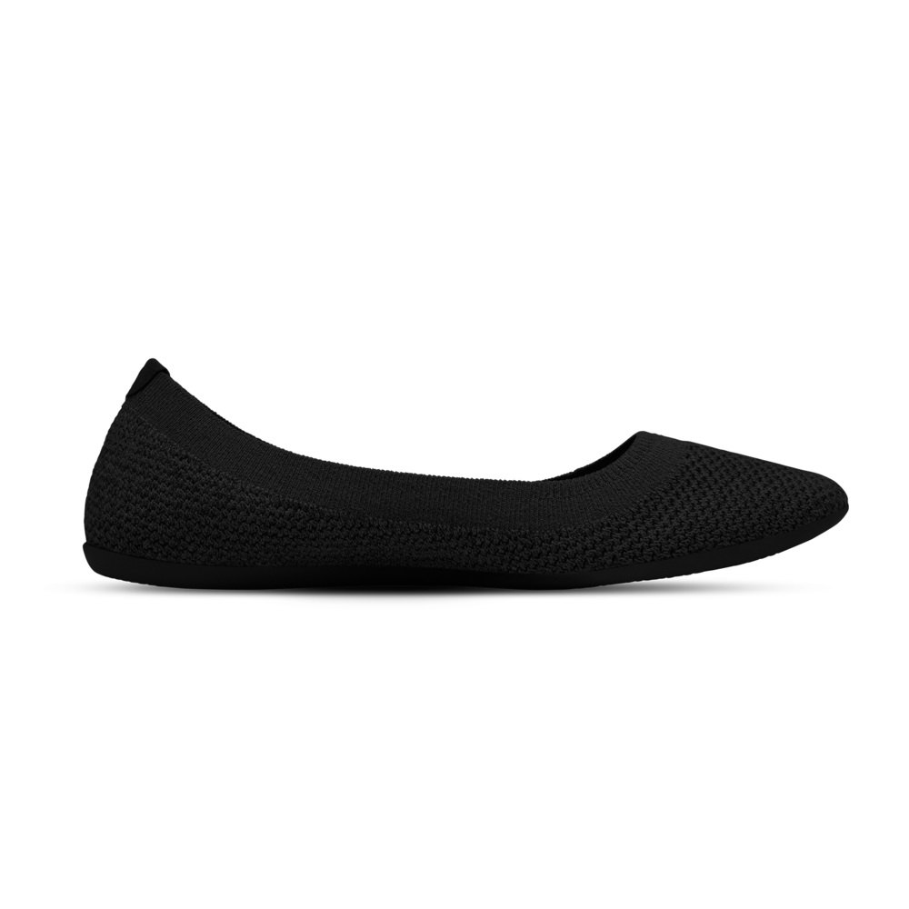 Allbirds Women\'s Flats Black - Tree Breezers - 01745RXYU